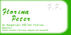 florina peter business card